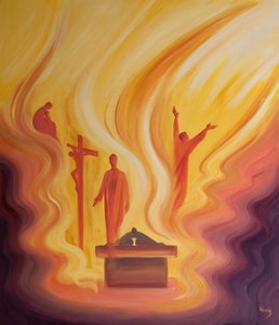 Bei der Messe sind wir bei jedem Geheimnis von Christi Leben anwesend von Elizabeth Wang