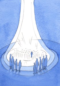 Das Opfer Christi - von der Erde dargebracht - ist wie ein Leuchtfeuer vor dem Himmel.
