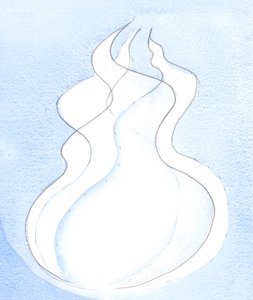 Jede göttliche Person, jede Flamme, besitzt dieselbe göttliche Natur. Zusammen sind sie ein Gott, ein Feuer