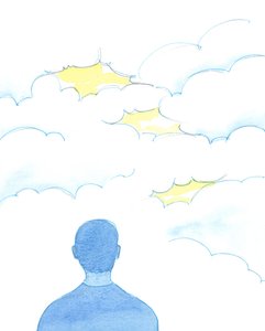 Jede Person, die Gott in der Kontemplation wirklich erlebt und solche Dinge beschreiben kann, ist wie jemand, der helle Szenen durch Lücken in einer 