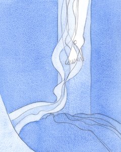 Von seinen Füßen floss Christi kostbares Blut nach unten, um sich über die Erde zu verbreiten. Durch dieses Blut wurden meine Sünden vergeben von Elizabeth Wang