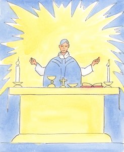 Gott erhält die größte Ehre, wenn das höchste Verlangen des Priesters in der Messe darin besteht, ihm durch ein ehrfürchtiges Darbringen des Heiligen Opfers Ehre zu erweisen von Elizabeth Wang