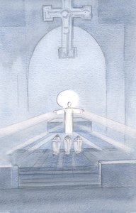 Ich sah Christus auf sein Volk schauen, erfreut darüber, hier bei uns zu sein
