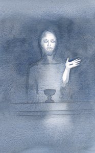 In seiner Barmherzigkeit kommt Christus täglich zu unserem Altar, während wir ihn im Dunkel des Glaubens willkommen heißen von Elizabeth Wang