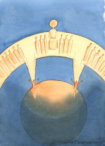 Im privaten Gebet können wir im Geist aufsteigen, um mit der Gemeinschaft der Heiligen im Himmel im Lob des Vaters, durch Christus, vereint zu sein von Elizabeth Wang