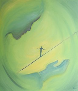 Jesus kann uns helfen, unser Gleichgewicht zu halten, wenn wir in Stolz oder Verzweiflung zu fallen drohen, 2000 von Elizabeth Wang
