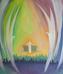 Jesus ist wirklich bei uns in der Messe gegenwärtig, angebetet von den Engeln
