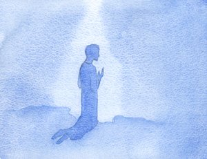 Auf einem Hügel in Galiläa kniend, lobte Jesus Gott und dankte ihm für seine heilige Mutter und für ihre Liebe und Gebete.