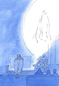 Unsere Liebe Frau erschien in einem strahlenden Licht, nahe bei uns, erfreut über unsere Hingabe, als wir alle im Mai den Rosenkranz beteten, 2003