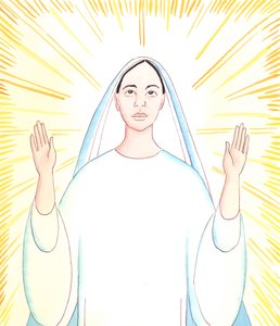 Unserer gesegneten Frau ist es ein ganzes Anliegen, ihrem Vater Ehre zu erweisen, so wie es Jesus Christus, ihr Sohn, immer getan hat