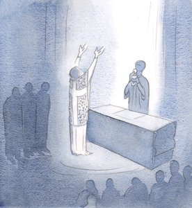 Unsere Gebete werden aus diesem Grund erhört: Sie sind mit dem Gebet Christi vereint, der gegenwärtig ist, unser ewiger Hohepriester. von Elizabeth Wang