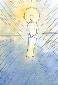 St. Anna empfing in ihrem Schoß die Unbefleckte, wie eine Hostie; die Jungfrau Maria, die Mutter Gottes werden sollte