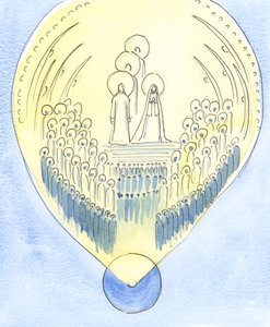 Das Himmelreich, wo Gott in Herrlichkeit regiert, erstreckt sich bis zur Erde: zu jedem Ort oder jeder Seele, wo Gottes Wille geschieht, 2004 von Elizabeth Wang