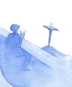 Dies war der Grund für Christi Abschied von seinen Freunden beim Letzten Abendmahl, für seine Qualen und sein Sterben - der Grund war die Sünde, 2002 von Elizabeth Wang