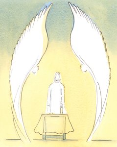 Wenn das Allerheiligste Sakrament zu einem kranken Menschen nach Hause gebracht wird, ist es wahrhaft Christus, der dort sakramental gegenwärtig ist, immer bewacht von den Engeln, die ihn lieben und anbeten
