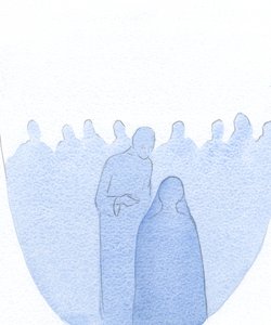 Als das Jesuskind im Tempel gefunden wurde, beugte es sich vor und erklärte seiner Heiligen Mutter leise (mit unendlicher Güte), dass seine Arbeit bereits begonnen hatte.