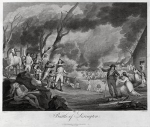 Die Schlacht von Lexington, 19. April 1775 von Elkanah Tisdale