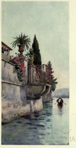Ein Balkon, Lago di Como, Illustration aus 