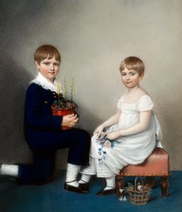 Charles (sechs Jahre alt) und Catherine Darwin