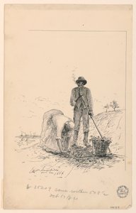 Mann und Frau arbeiten an einem Fluss