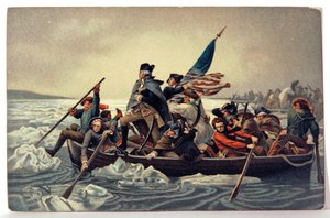 Geschichte. USA. George Washington überquert den Delaware von Emanuel Gottlieb (after) Leutze