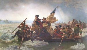 Washington überquert den Delaware; Weihnachten 1776 von Emanuel Gottlieb after Leutze