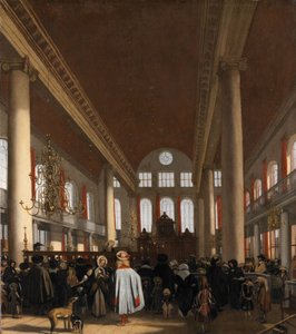 Innenansicht der Portugiesischen Synagoge in Amsterdam von Emanuel de Witte