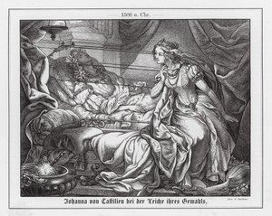 Johanna von Kastilien mit dem Leichnam ihres Mannes von Emil Eugen Sachsse