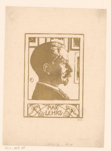 Porträt von Max Lehrs von Emil Orlik (signed by artist)