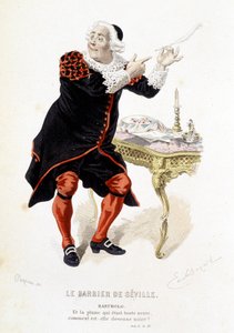 Bartholo in „Der Barbier von Sevilla“ - in „Gesammelte Werke von Beaumarchais“, Zeichnungen von Emile Bayard, ed. Laplace Sanchez & cie, Paris