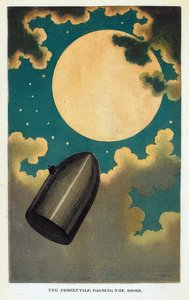 Illustration zum Buch Von der Erde zum Mond von Jules Verne
