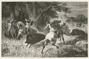 Die Jagd in der Eisenzeit von Emile Antoine Bayard