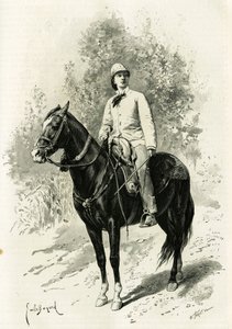 Porträt von Jane Dieulafoy (geb. Magre) von Emile Antoine Bayard