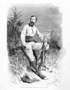 Porträt des britischen Leutnants und Entdeckers Verney Lovett Cameron (1844-1894) von Emile Antoine Bayard