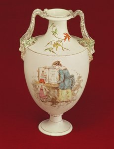 Wedgwood-Vase, spätes 19. Jahrhundert von Emile Aubert Lessore
