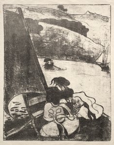Les Bretonneries: Die Rückkehr von der Wallfahrt (Le Retour du Pardon) von Emile Bernard
