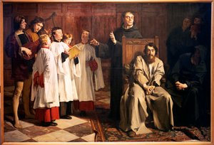 Emile Wauters. Hugo van der Goes im Roten Kloster. 1872. (Öl auf Leinwand)