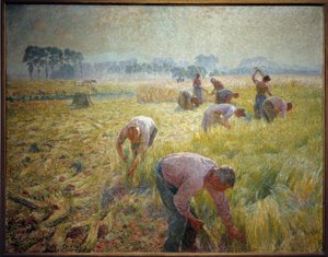Die Leinenkollektion, Gemälde von Emile Claus von Emile Claus