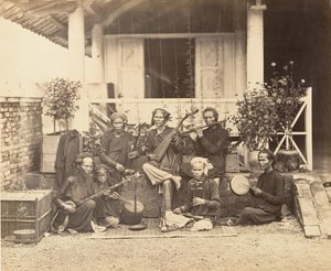 Annamitische Musiker, Saigon, Cochinchina, 1866