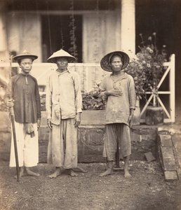 Gefangene geführt von einem Mata, Cochinchina, 1866