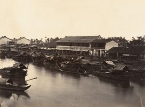 Vue de la Ville Chinoise Cholen Feuille No. 3, Saigon, Cochinchine, 1866 von Emile Gsell