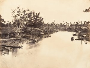 Vue de la Ville Chinoise Cholen Feuille No. 6, Saigon, Cochinchine, 1866 von Emile Gsell