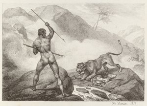 Afrikanischer Jäger von Emile Jean Horace Vernet