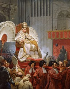 Papst Pius VIII. (1761-1830) in St. Peter auf der Sedia Gestatoria