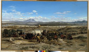 Mittagslager. Gemälde von Emile Loubon (1809-1863). Musée Granet, Aix-en-Provence