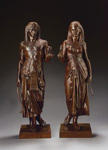 Das Geschenk des Pharaos und das Opfer der Königin von Emile Louis Picault