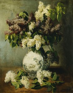 Flieder in einer Delfter Vase, 1895
