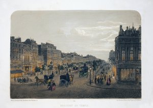 Boulevard du Temple, Paris von Emile de la Tramblais