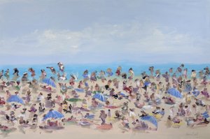 Überfüllter Sommerstrand von Emma Bell