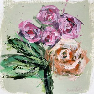 Frische rosa-orange Blüten